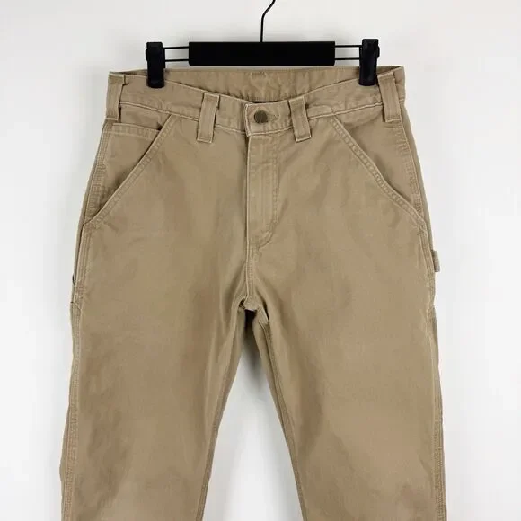 Carhartt B324 DKH Pants Men's 30x30 Work Relaxed Fit Tan Utility Carpenter - Picture 2 of 16